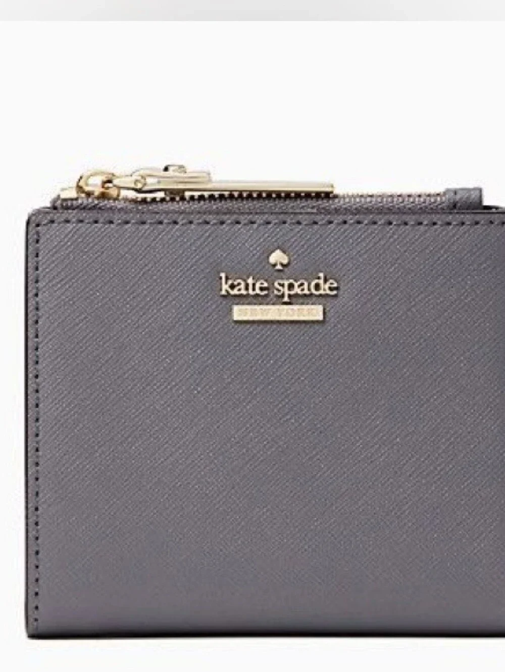 Kate Spade New York Gray Leather Zip Wallet